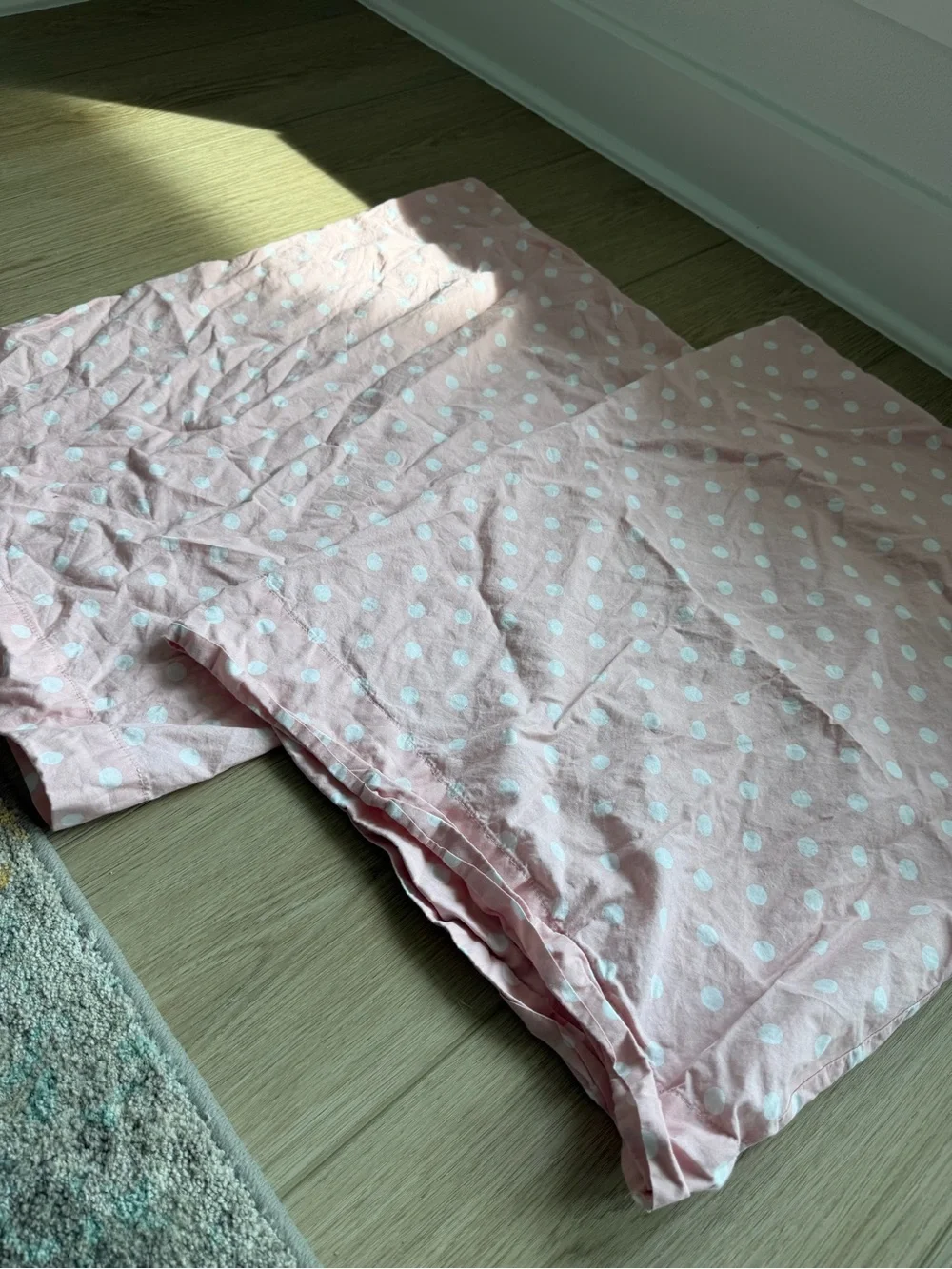 Cotton Pink Polka Dot Pillowcase Set - Home Bedding
